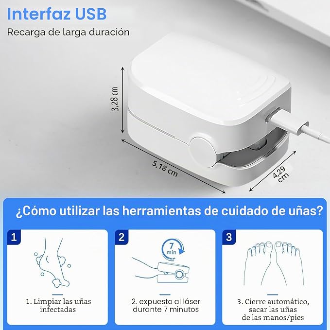 NailCare Pro - Dispositivo de Cuidado de Uñas con Luz LED💅